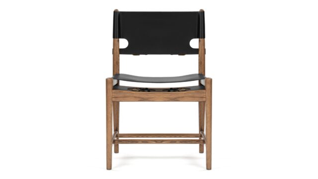 The Aksel – ディープブラック・ヴィーガンレザー, サイドチェア