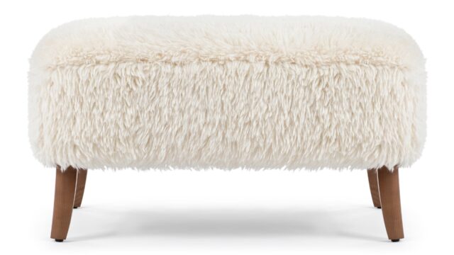 The Cabana – ホワイト ロングヘア シャーパ, オットマン