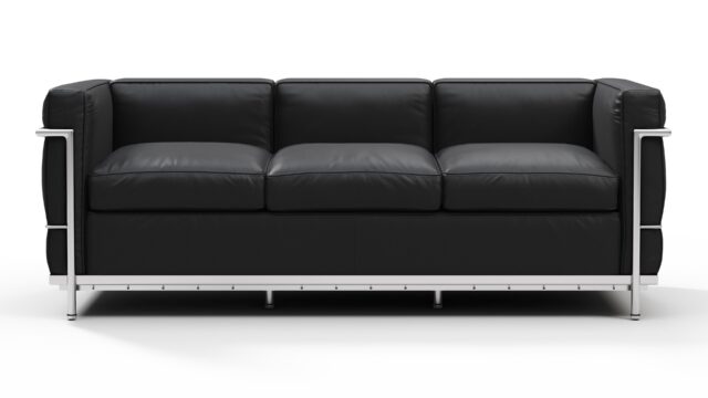 The Corbusier – ヴィンテージブラックヴィーガンレザー, プティ・モデル