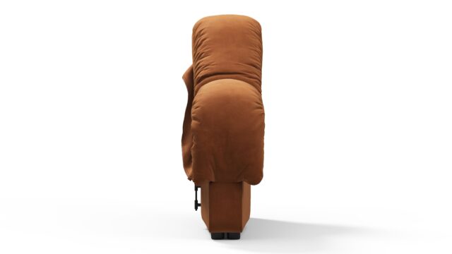 The DS 600 – 焦げたオレンジのヴィーガンスエード, 右端のソファモジュール