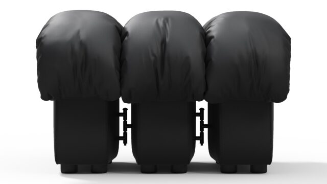 The DS 600 – 黒のヴィーガンレザー, オットマン