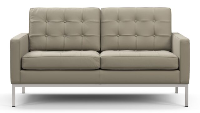 The Florence – ベージュグレーのヴィーガンレザー, 2人掛け