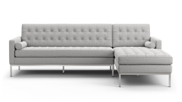 The Florence – ライトグレーのウール, 3人掛けソファ