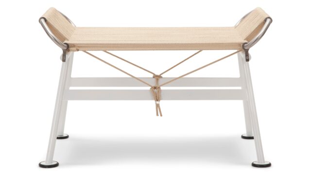 The Halyard – アイボリープレミアムレザー, オットマン