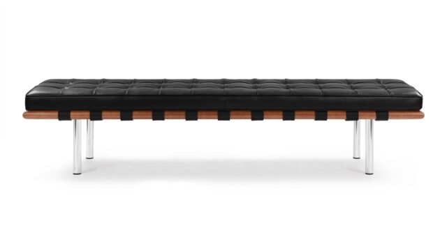 The Manhattan – 深夜のブラックプレミアムレザー, ３人用ソファ