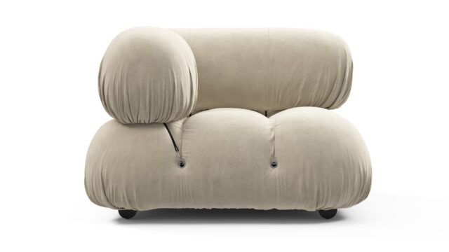 The Bellini – エッグシェルビーガンスエード, 左コーナー