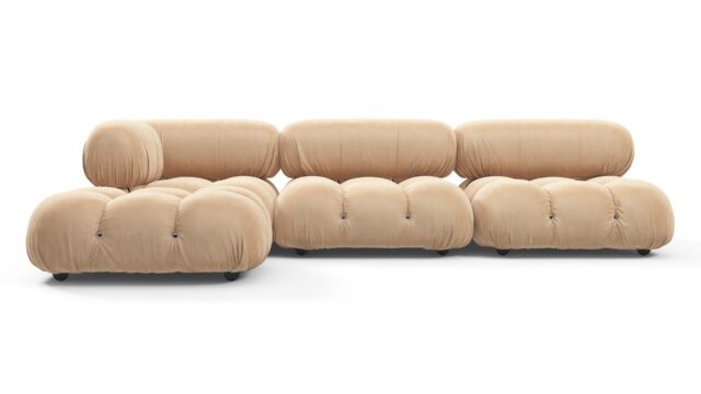 The Bellini – エクリュベルベット, セクショナル（左側のシェーズ）