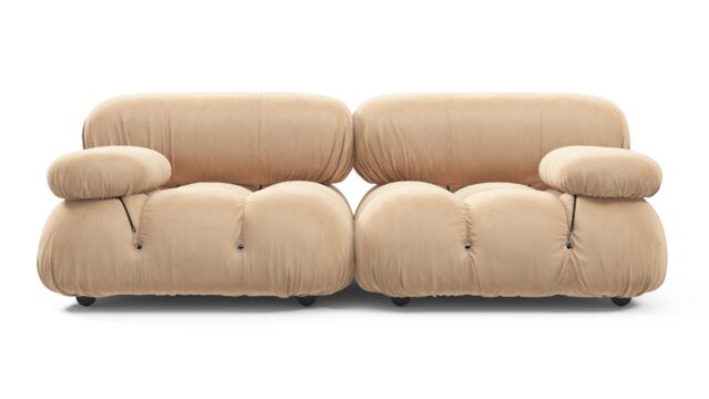 The Bellini – エクリュベルベット, 2人掛けソファ