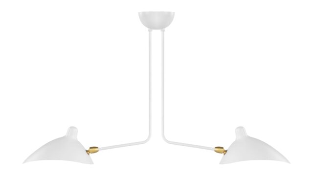 The Mouille – ホワイト, 2本腕の天井ランプ
