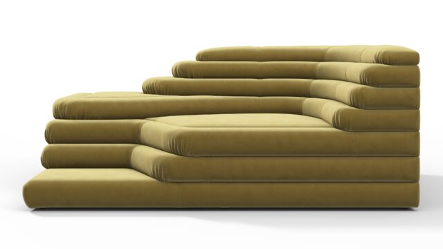 The Terrazza – オリーブゴールドベルベット, 右肘