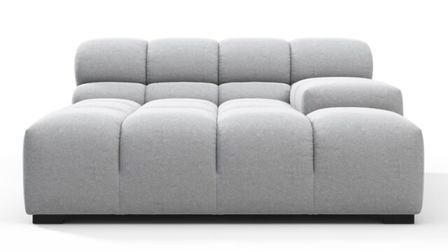 The Tufty – ライトグレーのウール, ディープラージアームレスト（右）