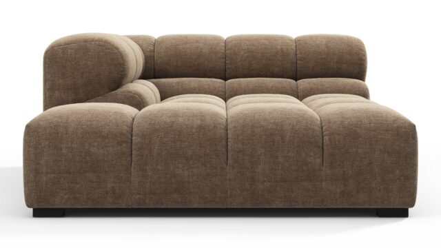 The Tufty – カプチーノブラウンシェニール, ディープコーナーハーフ（左）