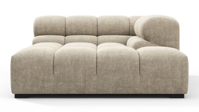 The Tufty – ベージュグレーチェニール, ディープコーナーハーフ（右）