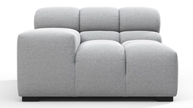 The Tufty – ライトグレーのウール, アームレスト（左）