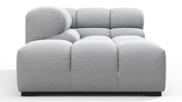 The Tufty – ライトグレーのウール, コーナーハーフ（左）