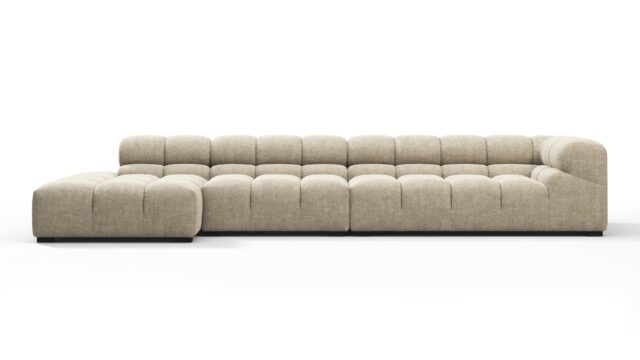 The Tufty – ベージュグレーチェニール, large-sectional-left-chaise-sectional