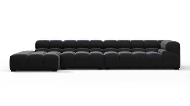 The Tufty – ブラックベルベット, large-sectional-left-chaise-sectional
