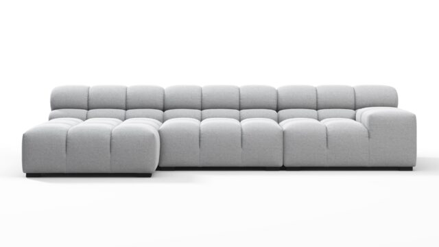 The Tufty – ライトグレーのウール, sectional-left-chaise-sectional