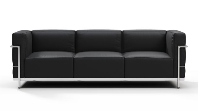 The Corbusier – ヴィンテージブラックヴィーガンレザー, グランド・モデル