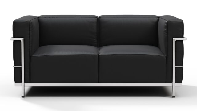 The Corbusier – ヴィンテージブラックヴィーガンレザー, グランド・モデル