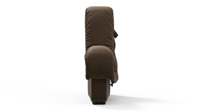 The DS 600 – ダストレスドブラウンヴィーガンレザー, 左端のソファモジュール