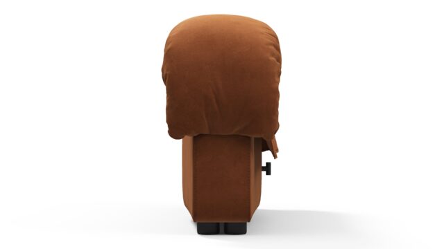 The DS 600 – 焦げたオレンジのヴィーガンスエード, 左端のスツールモジュール