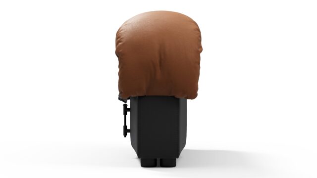 The DS 600 – ビンテージ風のタンとブラックのヴィーガンレザー, 右エンド・スツール・モジュール