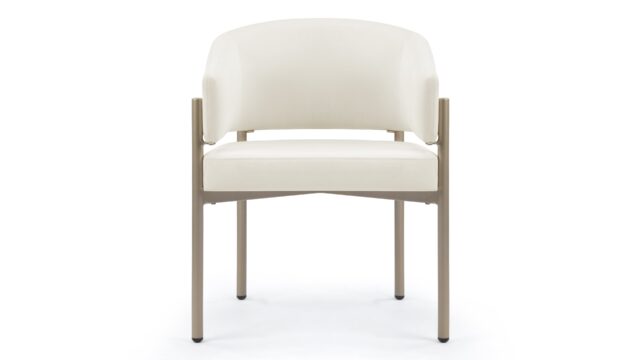 The Esme Outdoor – アイボリーのパフォーマンスウィーブとブラッシュドブラス