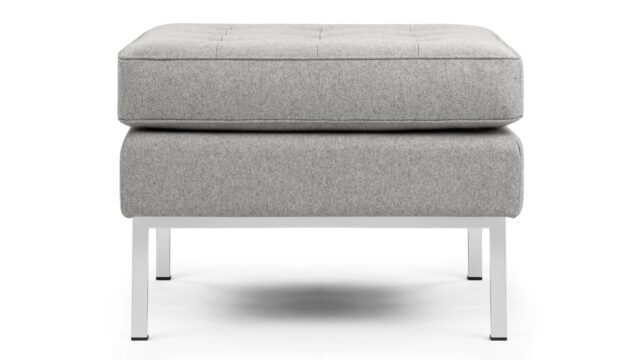 The Florence – ライトグレーのウール, オットマン