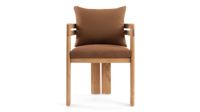 The Lusso – ナチュラルテークとモカクッション, ダイニングチェア