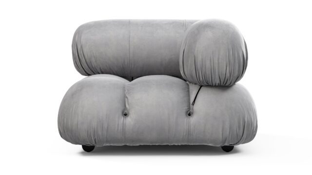 The Bellini – ライトグレーベルベット, 右コーナー