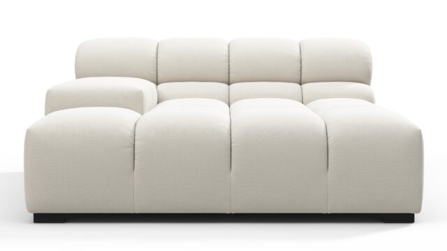 The Tufty – オートミール ブラッシュド ウィーブ, 深い大きな肘掛け（左側）