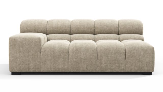 The Tufty – ベージュグレーチェニール, 大きなアームレスト（左）