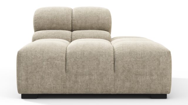 The Tufty – ベージュグレーチェニール, エンドアームレス（右）