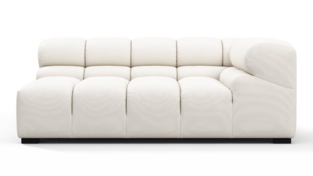 The Tufty Outdoor – ソフトホワイトパフォーマンスウィーブ（屋外用）, 特大サイズのコーナーソファ（右側）