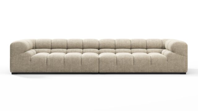 The Tufty – ベージュグレーチェニール, 特大ソファー – セクショナル