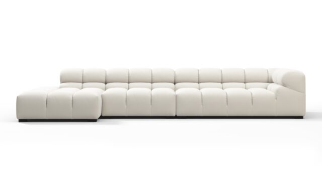 The Tufty – オートミール ブラッシュド ウィーブ, large-sectional-left-chaise-sectional