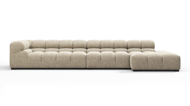 The Tufty – ベージュグレーチェニール, large-sectional-right-chaise-sectional