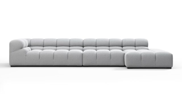 The Tufty – ライトグレーのウール, large-sectional-right-chaise-sectional