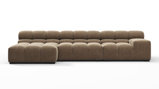 The Tufty – カプチーノブラウンシェニール, sectional-left-chaise-sectional