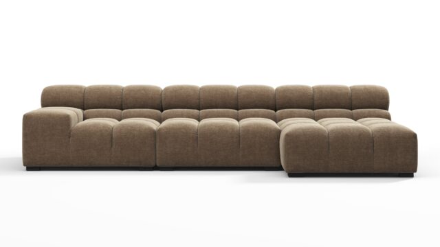 The Tufty – カプチーノブラウンシェニール, sectional-right-chaise-sectional