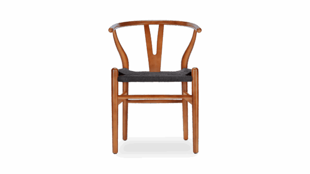 The Wish – ウォールナット材の黒い座面, ダイニングチェア