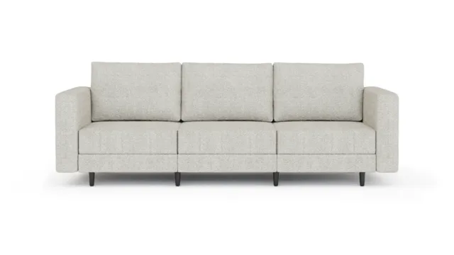 Briana – ホワイトブークレ, 3人掛けソファ