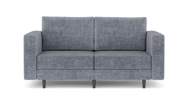 Briana – ミディアムグレーのリネン, 2人掛けソファ
