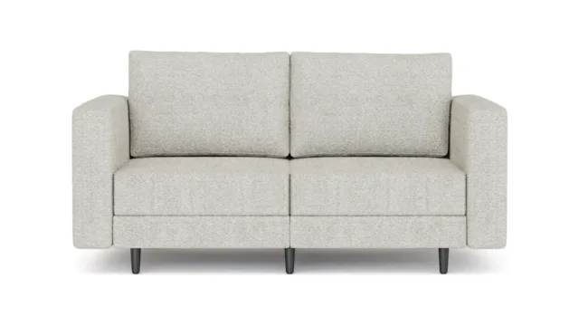 Briana – ホワイトブークレ, 2人掛けソファ