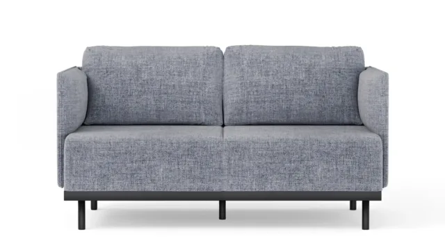 Matilda – ミディアムグレーのリネン, 2人掛けソファ