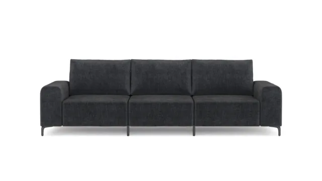 Morgana – ダークグレーのリネン, 3人掛けソファ