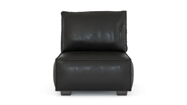 Elaine – 黒のヴィーガンレザー, 腕なし